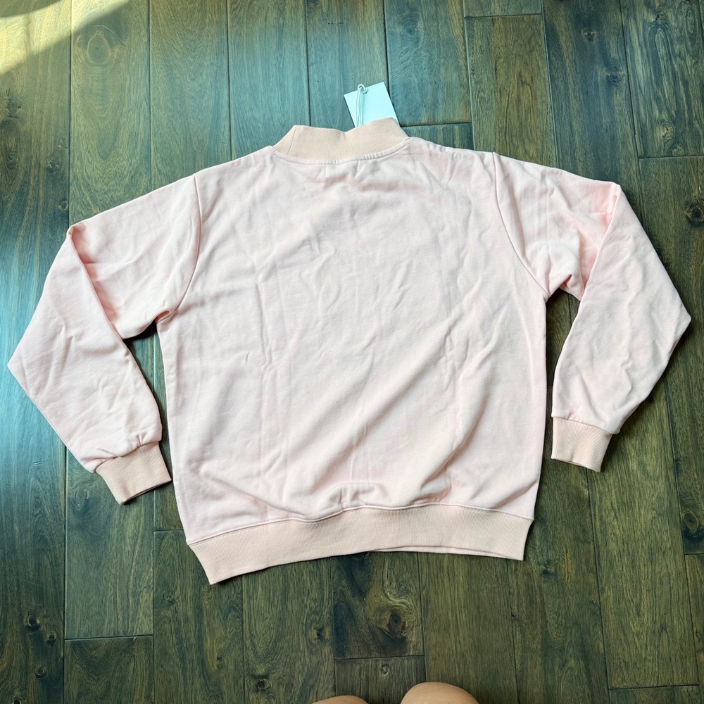 Parke Valentine's Day Varsity Mockneck sweatshirt pink "PARKE" small heart - Picture 6 of 7